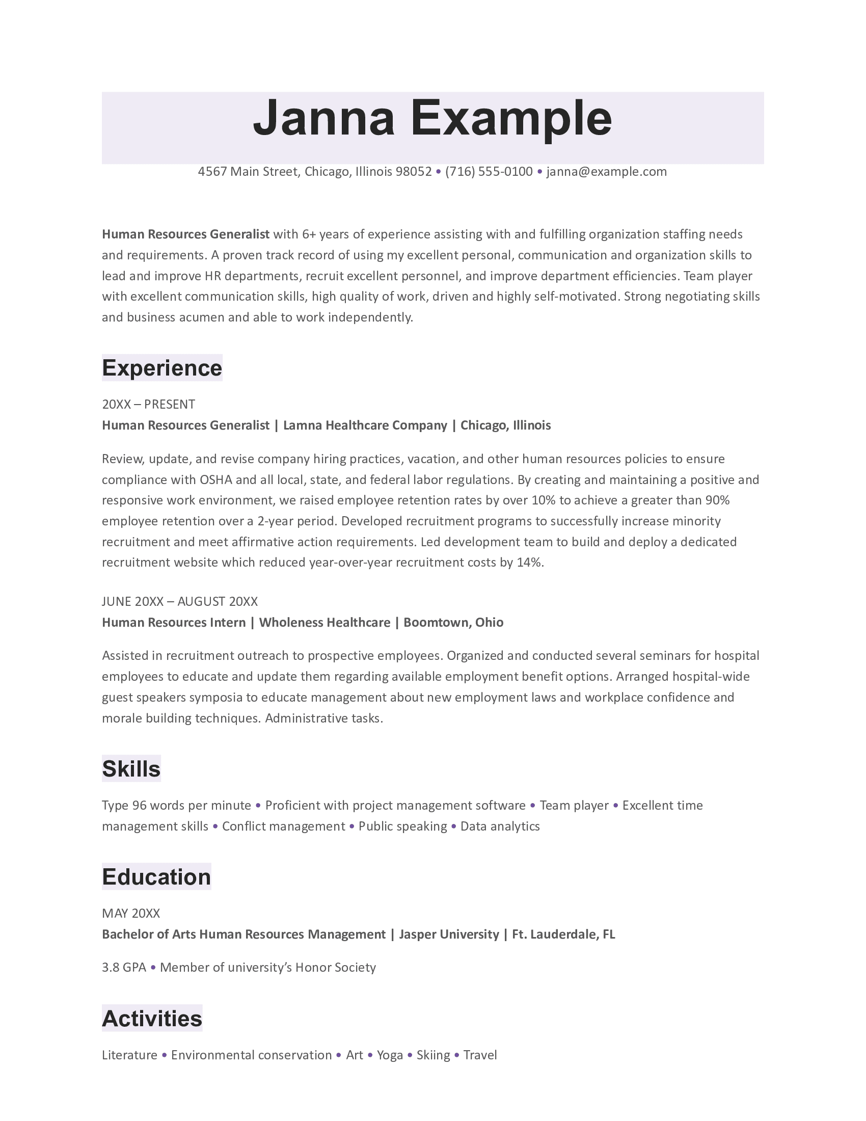 ATS Classic Resume Template